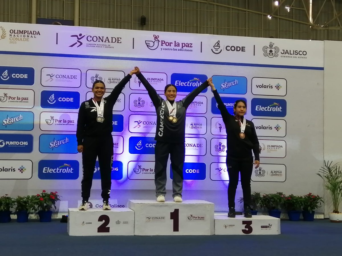 TRES MEDALLAS DE ORO PARA CARLA CUEVAS, EN LA ON DE HALTEROFILIA