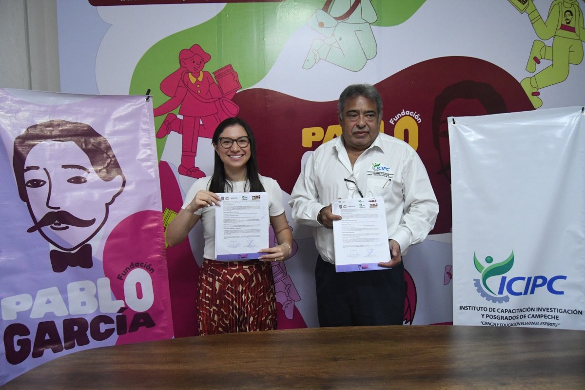 FUNDACIÓN PABLO GARCÍA FIRMA DOS CONVENIOS DE COLABORACIÓN CON EL INSTITUTO DE CAPACITACIÓN, INVESTIGACIÓN Y POSGRADO DE CAMPECHE