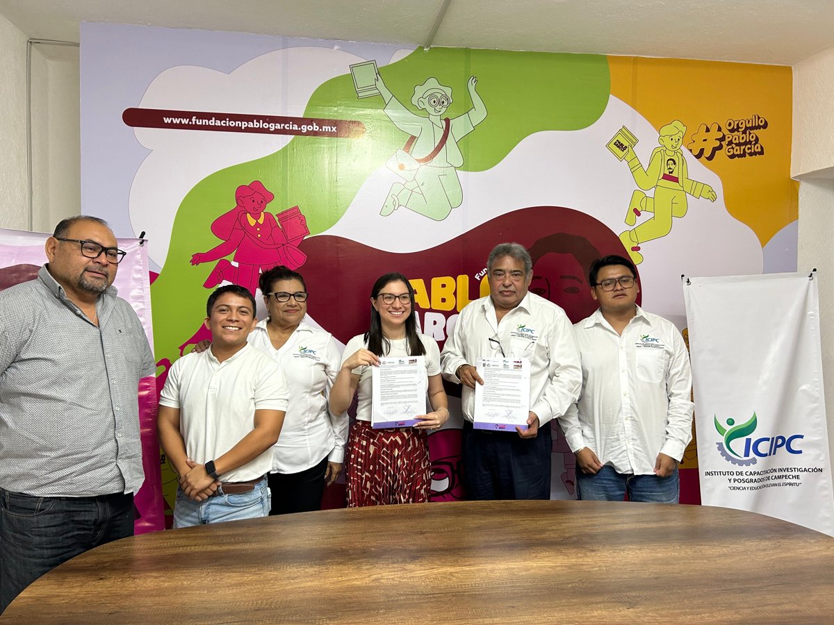 FUNDACIÓN PABLO GARCÍA FIRMA DOS CONVENIOS DE COLABORACIÓN CON EL INSTITUTO DE CAPACITACIÓN, INVESTIGACIÓN Y POSGRADO DE CAMPECHE
