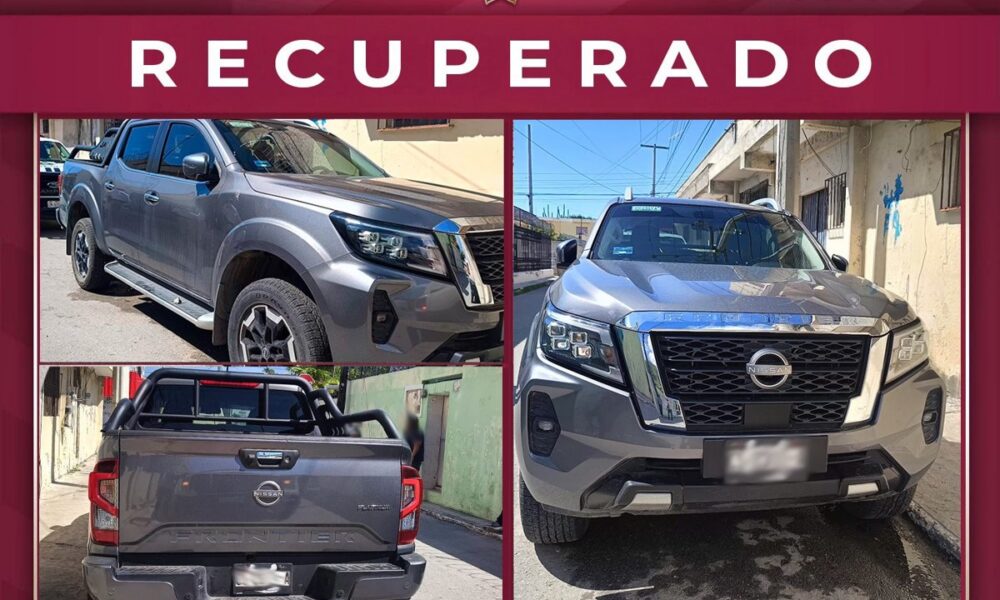 POLICÍA ESTATAL RECUPERA CAMIONETA CON IRREGULARIDADES EN CAMPECHE