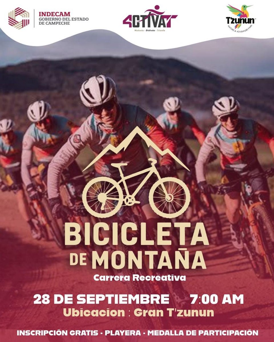 INVITAN A CARRERA RECREATIVA DE BICICLETA DE MONTAÑA EN GRAN T´ZUNUN