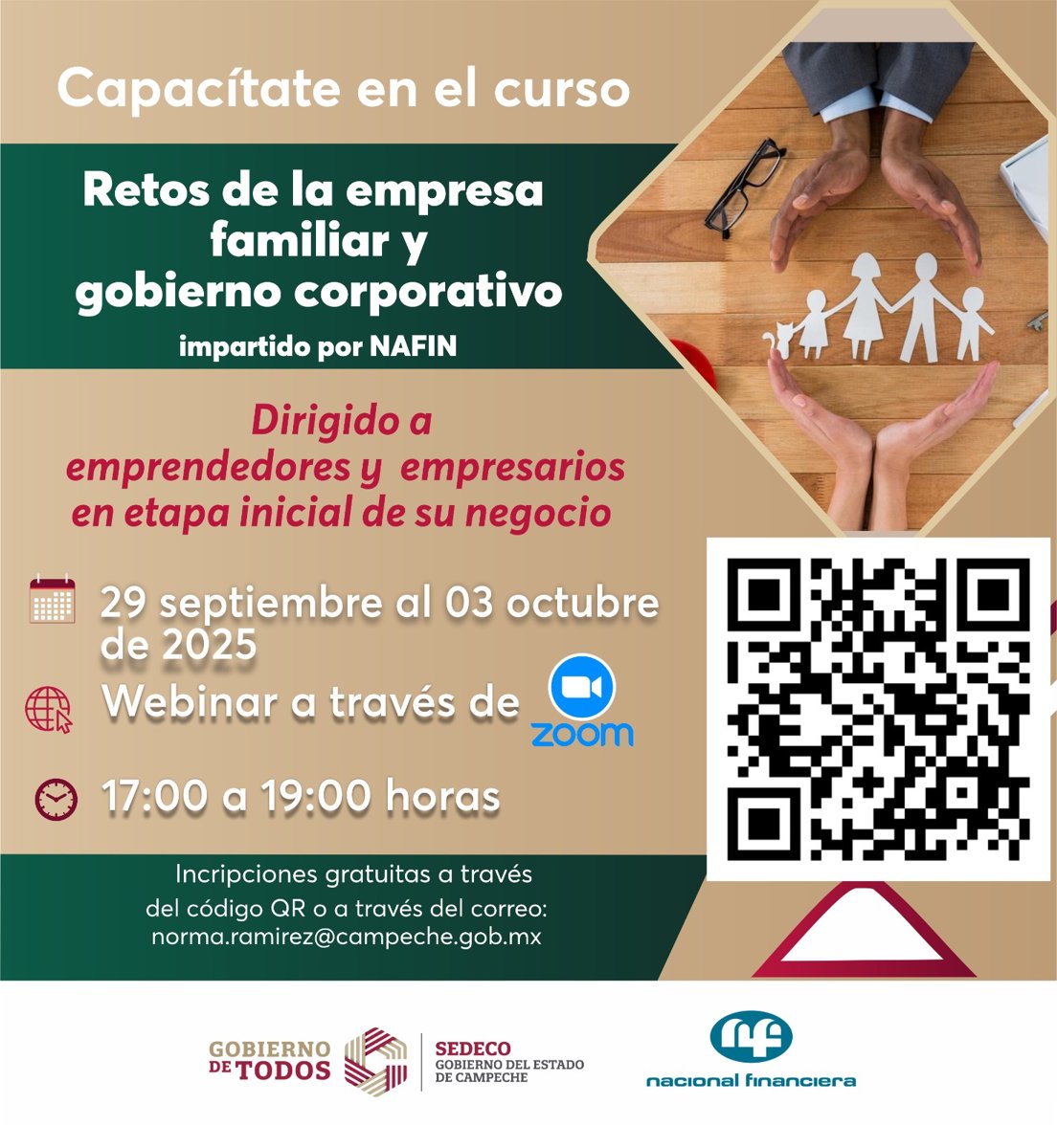 SEDECO CONVOCA A EMPRENDEDORES Y EMPRESARIOS AL CURSO “RETOS DE LA EMPRESA FAMILIAR Y GOBIERNO CORPORATIVO”