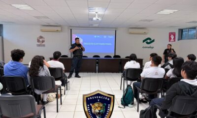 POLICÍA ESTATAL PRESENTE EN EL CONALEP 020