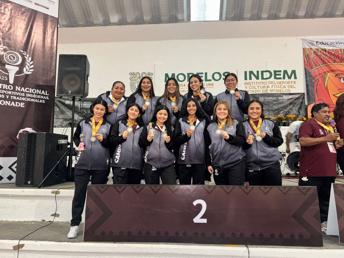 PLATA PARA CAMPECHE EN EL ENCUENTRO NACIONAL DEPORTIVO INDÍGENA