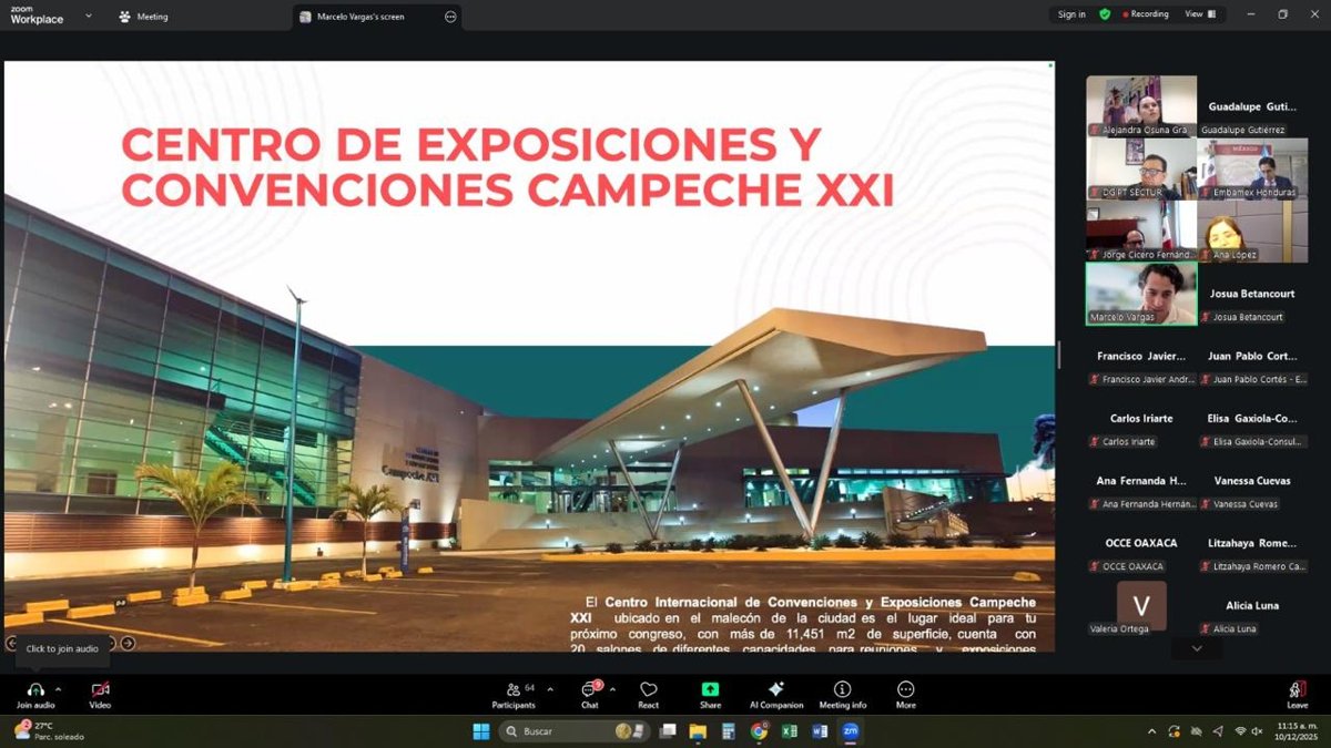 CAMPECHE REFUERZA SU POSICIONAMIENTO EN EL TURISMO DE REUNIONES, CONGRESOS Y CONVENCIONES