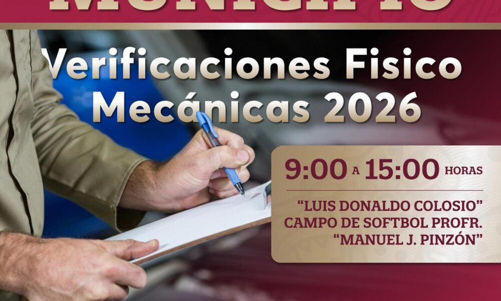 ARTEC EN TU MUNICIPIO, ESTE 6 DE FEBRERO VERIFICACIÓN FÍSICO MECÁNICA EN HECELCHAKÁN