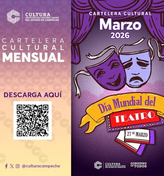 INSTITUTO DE CULTURA Y ARTES DEL ESTADO DE CAMPECHE COMPARTE SU CARTELERA MARZO 2026