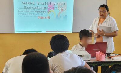 IMPARTEN PLÁTICAS EN PLANTELES DE CANDELARIA Y ESCÁRCEGA SOBRE SALUD MENTAL Y ADICCIONES