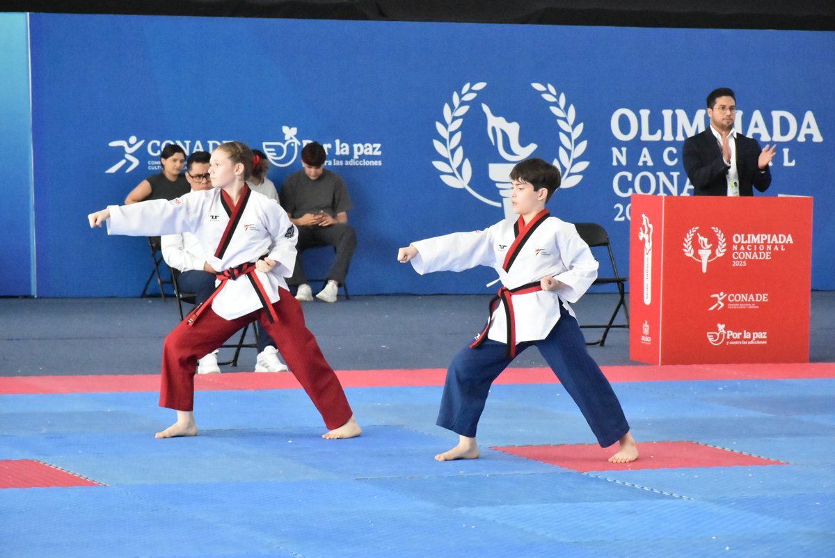 CUATRO MEDALLAS PARA CAMPECHE EN EL ARRANQUE DEL POOMSAE EN LA OLIMPIADA NACIONAL CONADE 2025