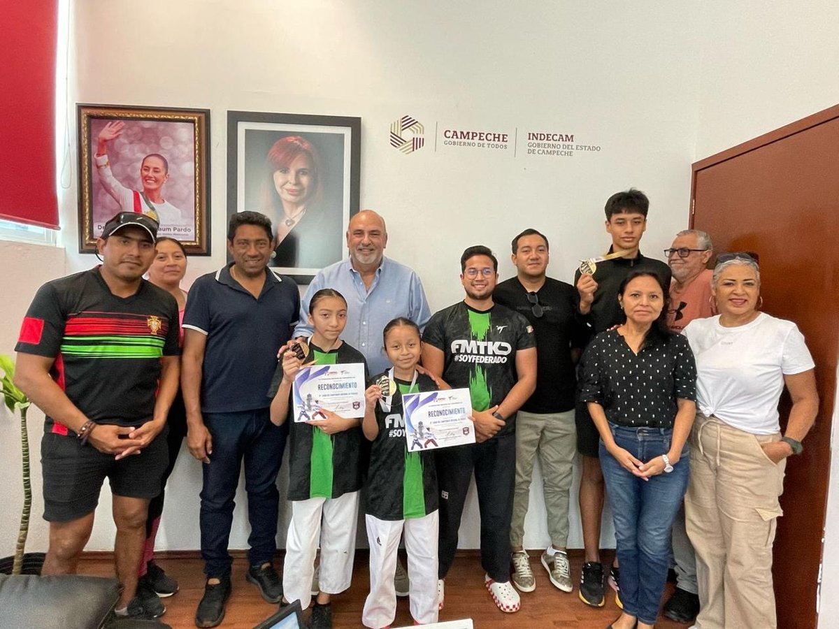 MEDALLISTAS NACIONALES DE TAEKWONDO SON RECONOCIDOS POR EL INDECAM