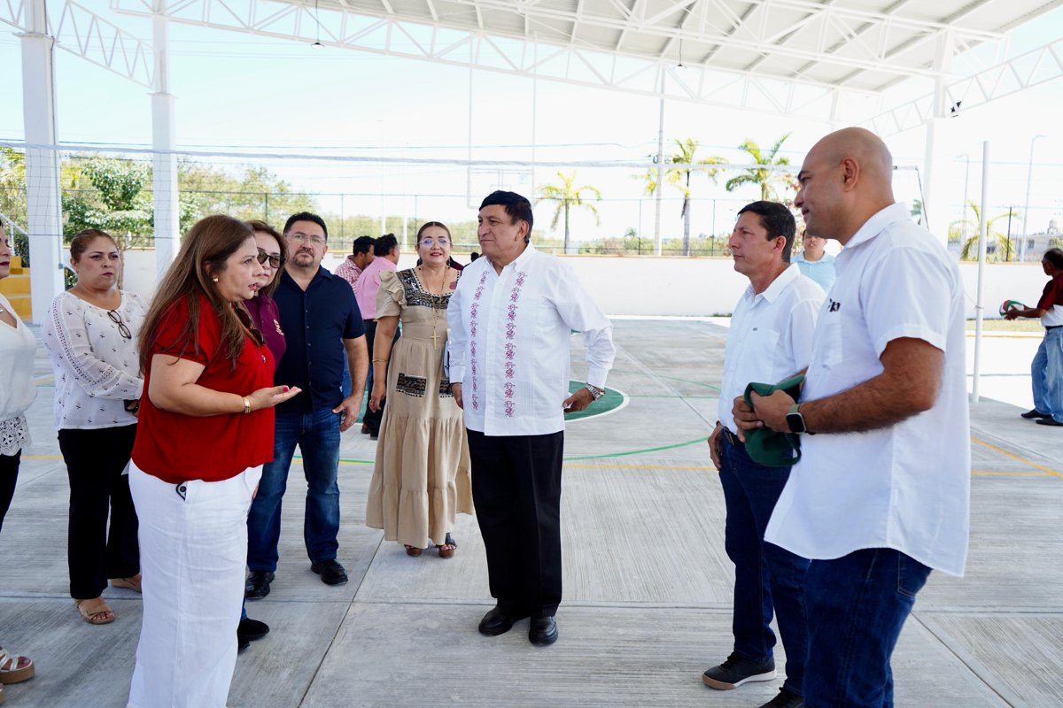 SUPERVISA SECRETARIO DE EDUCACIÓN, VÍCTOR SARMIENTO MALDONADO, OBRAS DE INFRAESTRUCTURA EN PLANTELES DEL INSTITUTO CAMPECHANO