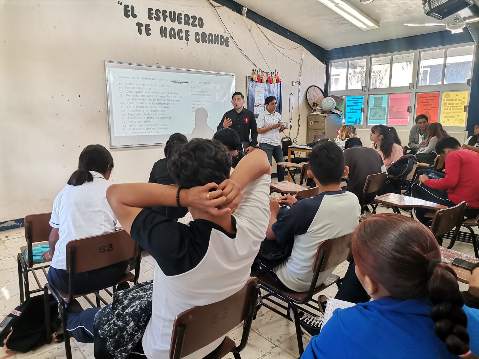 PROMOCIÓN DE LOS CURSOS DE LA ACCIÓN MÓVIL DZIBALCHÉN EN EL CENTRO DE ESTUDIOS DEL BACHILLERATO “JERONIMO BAQUEIRO FOSTER”