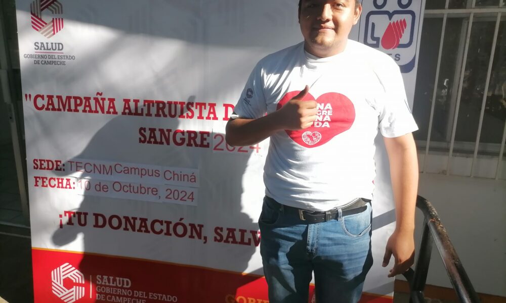 PARTICIPAN JÓVENES DEL TECNM-CHINÁ EN CAMPAÑA DE DONACIÓN ALTRUISTA DE SANGRE