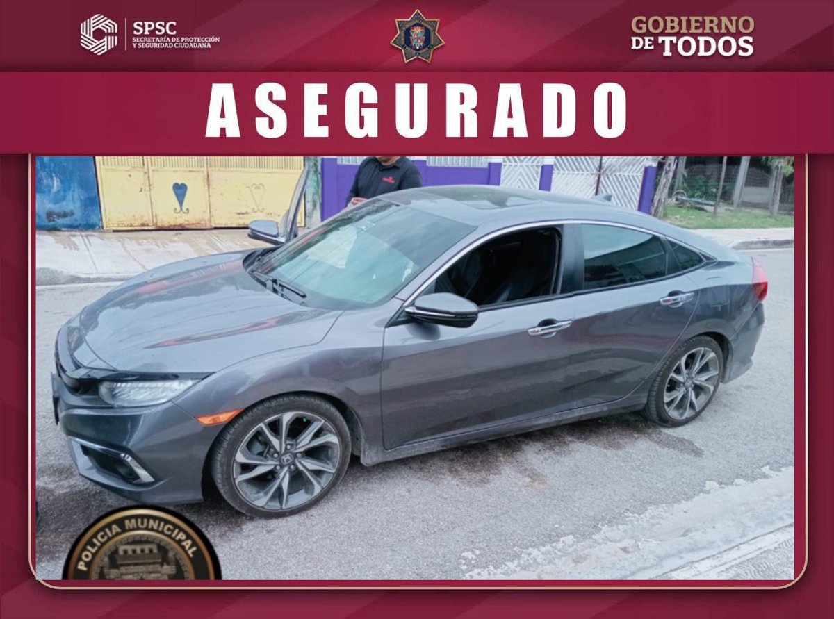 VEHÍCULO ASEGURADO CON REPORTE DE ROBO EN ESCÁRCEGA