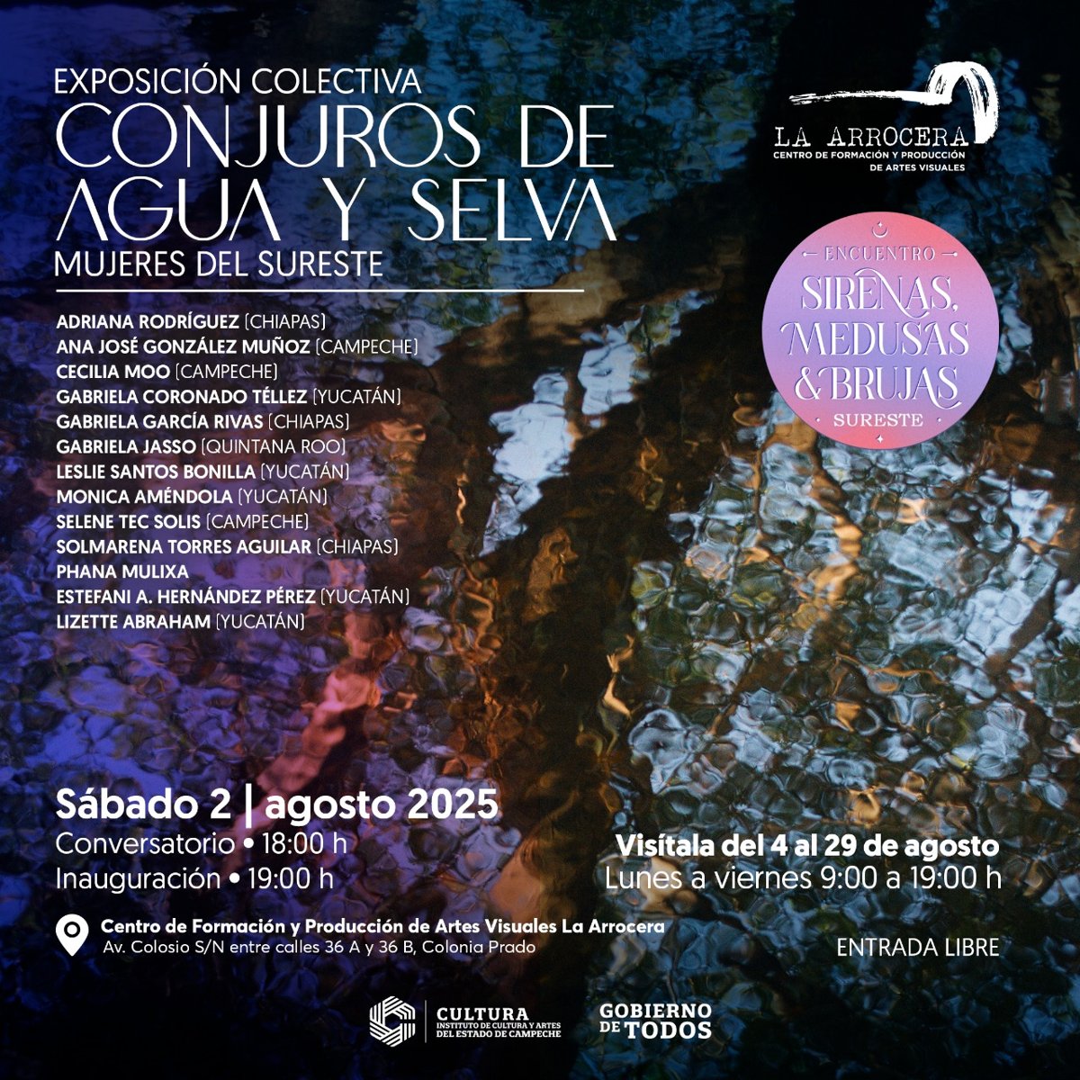 DOCE MUJERES ARTISTAS DEL SURESTE PRESENTAN LA EXPOSICIÓN “CONJUROS DE AGUA Y SELVA” EN “LA ARROCERA”