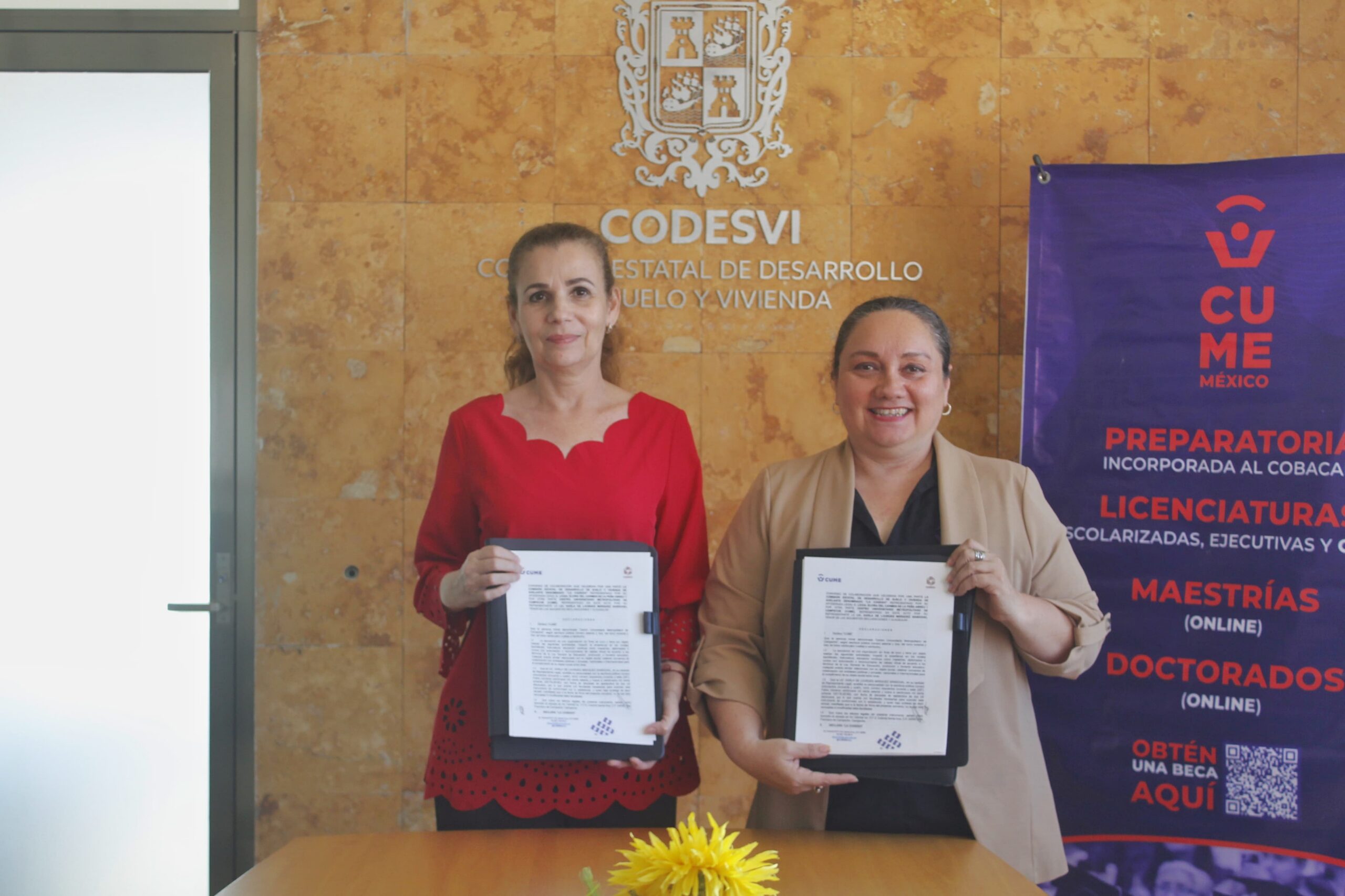 SIGNAN CONVENIO DE COLABORACIÓN CODESVI CON EL CENTRO UNIVERSITARIO METROPOLITANO