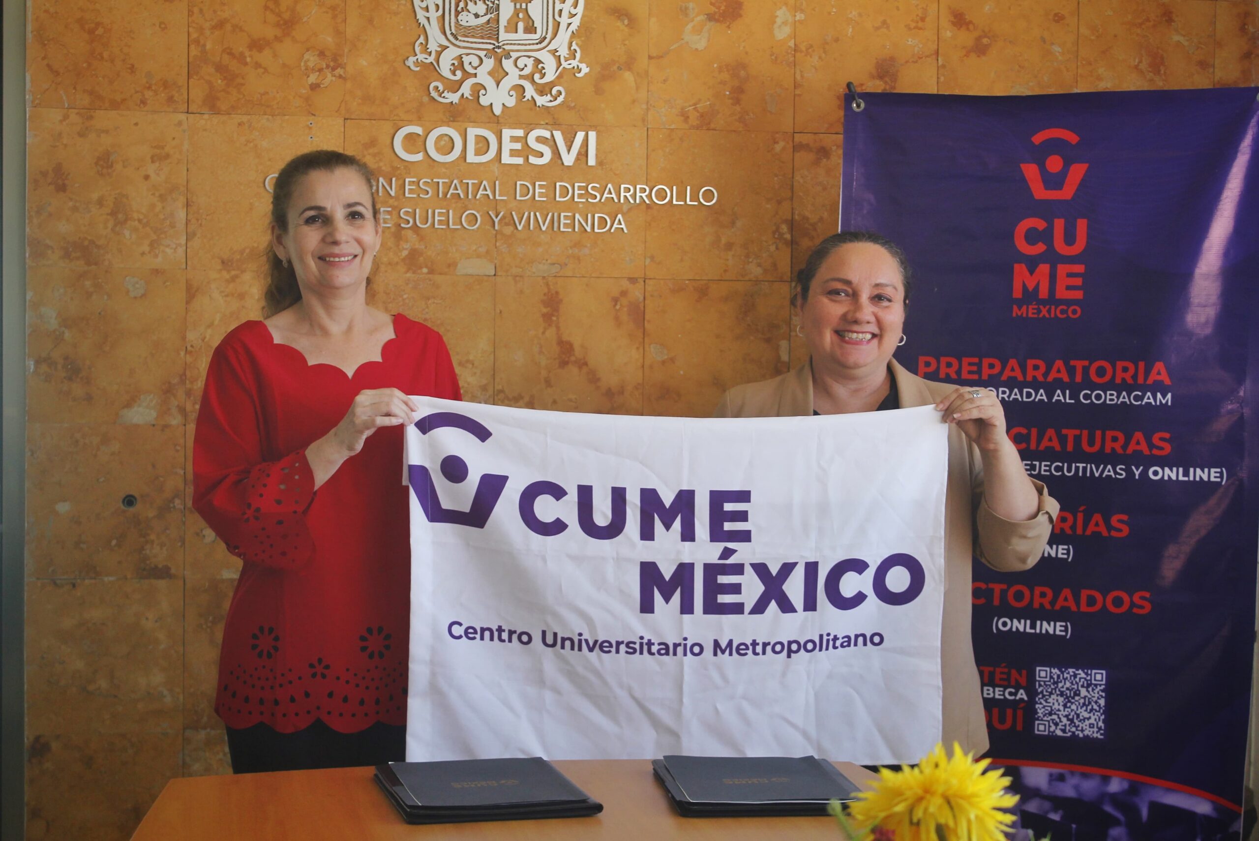 SIGNAN CONVENIO DE COLABORACIÓN CODESVI CON EL CENTRO UNIVERSITARIO METROPOLITANO