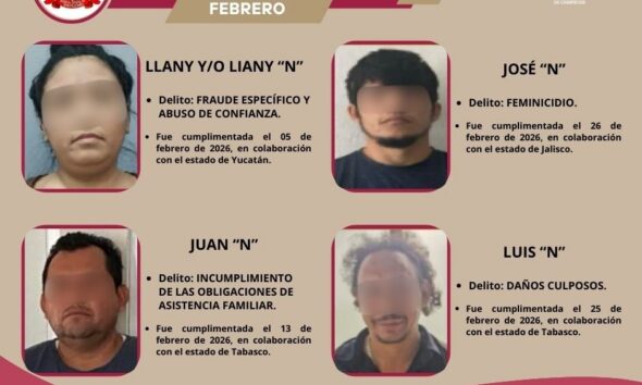 LA AGENCIA ESTATAL DE INVESTIGACIONES CUMPLIÓ 16 ÓRDENES DE APREHENSIÓN DURANTE FEBRERO