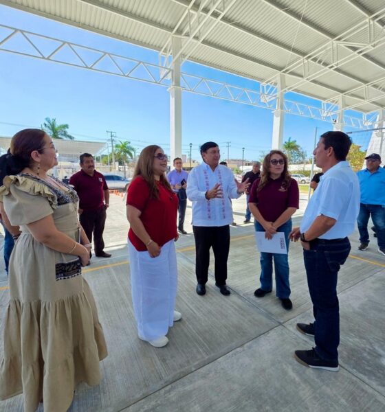 SUPERVISA SECRETARIO DE EDUCACIÓN, VÍCTOR SARMIENTO MALDONADO, OBRAS DE INFRAESTRUCTURA EN PLANTELES DEL INSTITUTO CAMPECHANO