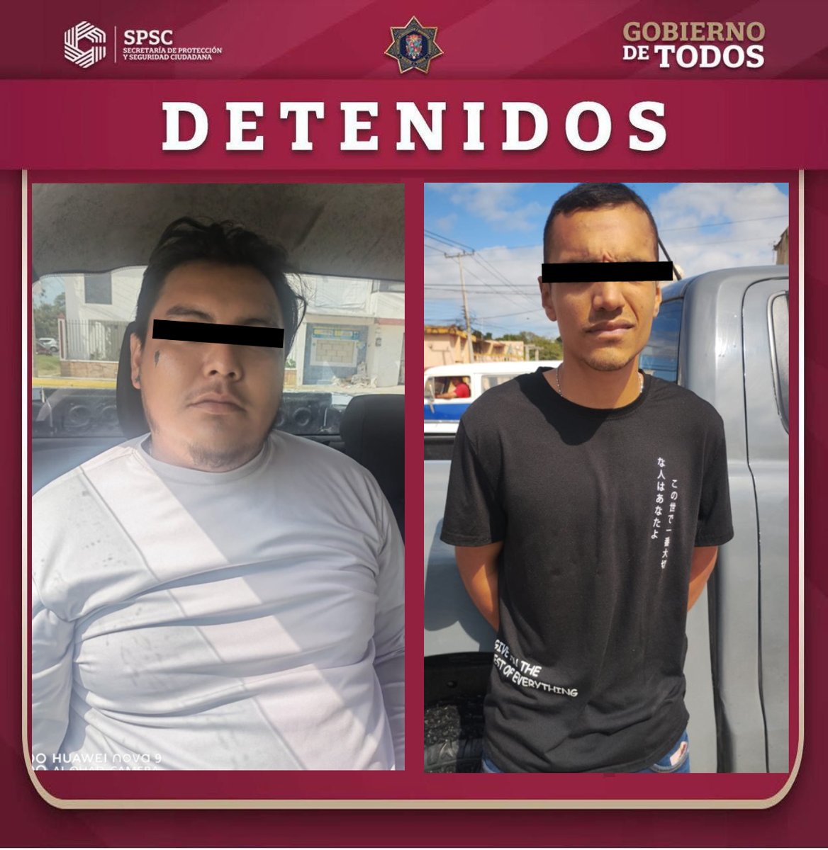 DOS PERSONAS DETENIDAS POR PRESUNTA POSESIÓN DE SUSTANCIA ILÍCITA