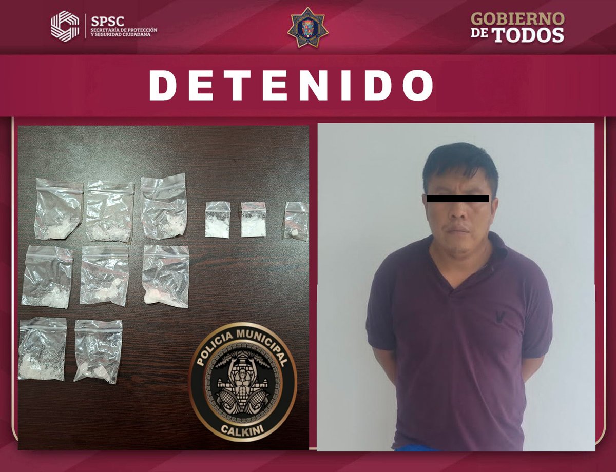 DETENIDO EN BÉCAL POR LA PROBABLE POSESIÓN DE SUSTANCIAS ILÍCITAS