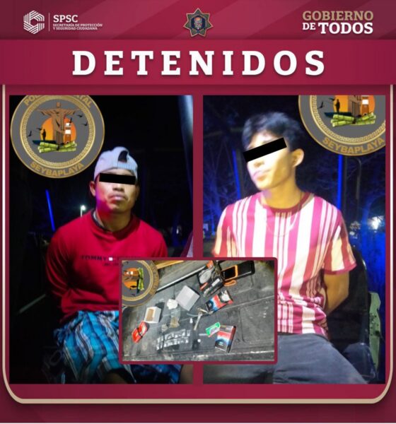 DETIENEN A DOS SUJETOS EN SEYBAPLAYA