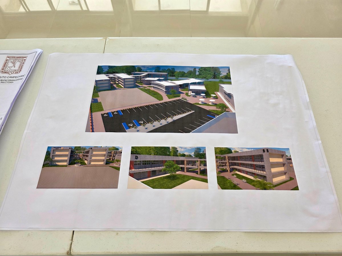 SUPERVISA SECRETARIO DE EDUCACIÓN, VÍCTOR SARMIENTO MALDONADO, OBRAS DE INFRAESTRUCTURA EN PLANTELES DEL INSTITUTO CAMPECHANO