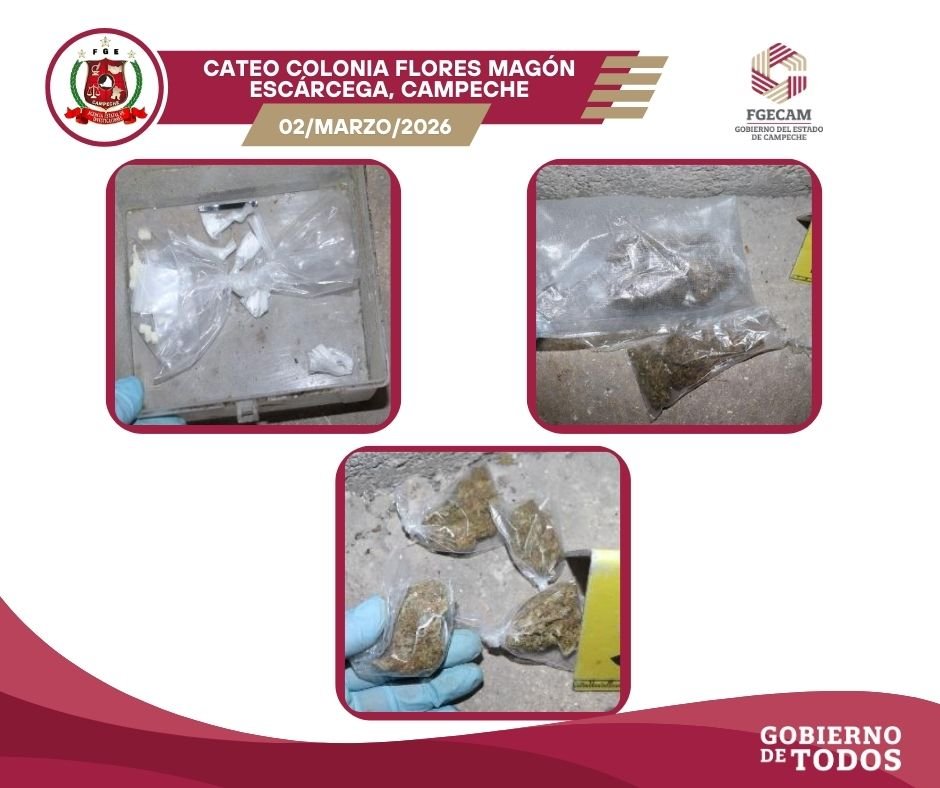 FGECAM EJECUTA DOS CATEOS EN ESCÁRCEGA