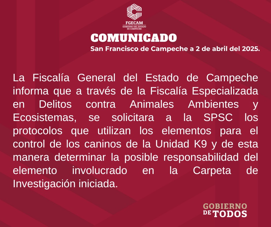 Fiscalía investiga posible maltrato animal contra un agente canino de la Unidad K9