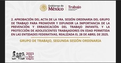 LA SUBSECRETARÍA DE TRABAJO Y PREVISIÓN SOCIAL PARTICIPÓ EN LA 2ª SESIÓN ORDINARIA DEL GRUPO DE TRABAJO NACIONAL CONTRA EL TRABAJO INFANTIL