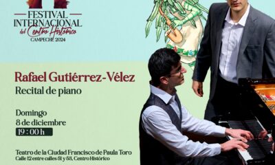 EL VIRTUOSO PIANISTA , RAFAEL GUTIÉRREZ VÉLEZ SE PRESENTA ESTE DOMINGO EN EL TEATRO DE LA CIUDAD FRANCISCO DE PAULA TORO