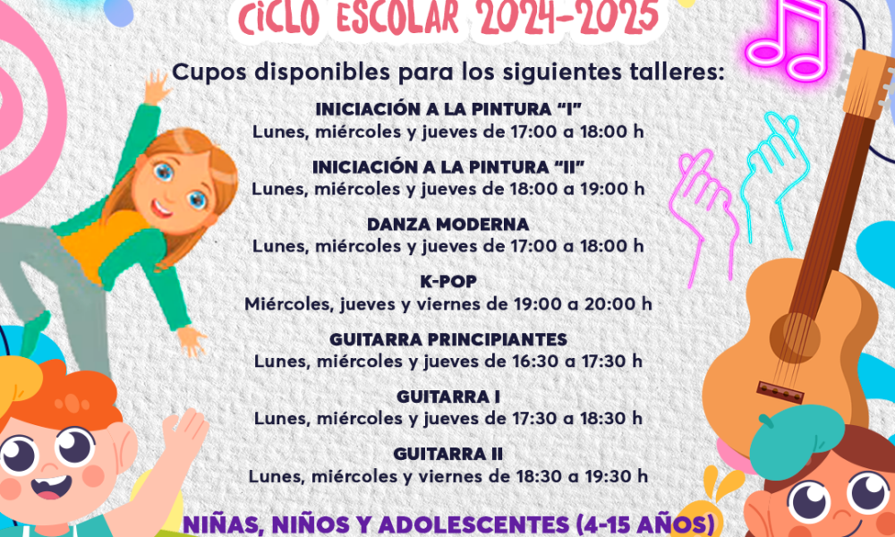 ANUNCIA CENTRO DE CULTURA INFANTIL Y JUVENIL “LA CHÁCARA” INSCRIPCIONES 2025