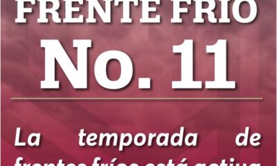 SE ESPERA EL ARRIBO DEL FRENTE FRÍO NO. 11 A CAMPECHE