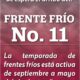 SE ESPERA EL ARRIBO DEL FRENTE FRÍO NO. 11 A CAMPECHE