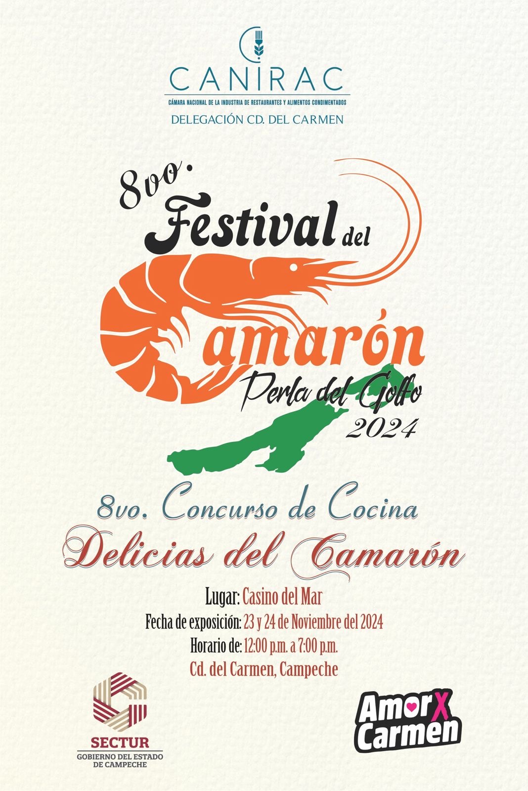 ATENCIÓN, LLEGA A CIUDAD DEL CARMEN EL 8VO. FESTIVAL DEL CAMARÓN