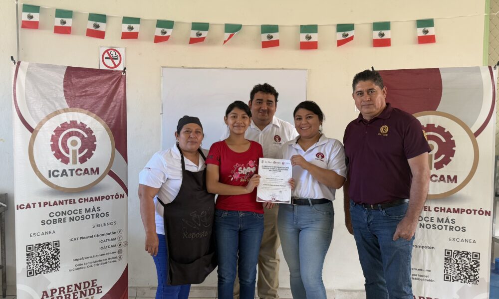 ENTREGA DE CONSTANCIAS DE LOS CURSOS CAMPO FORMATIVO EN REPOSTERÍA DEL ICAT PLANTEL CHAMPOTÓN
