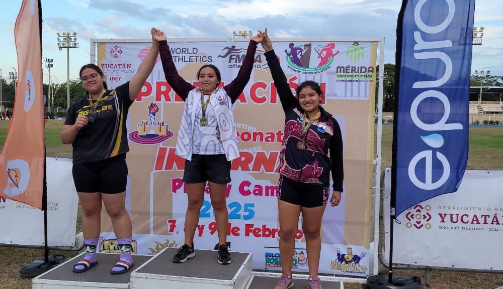 DOS OROS PARA CAMPECHE EN EVENTO INVERNAL DE ATLETISMO EN MÉRIDA