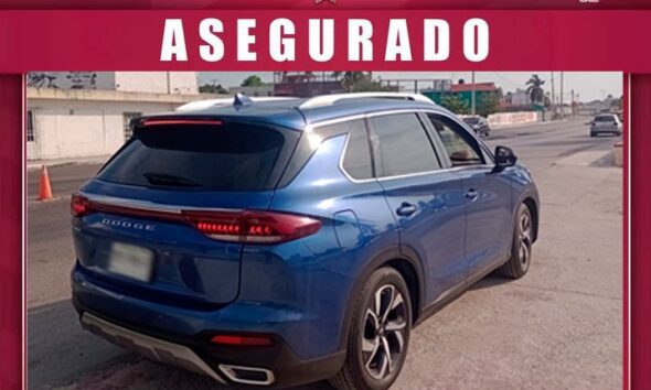 ASEGURAN VEHÍCULO CON REPORTE DE ROBO EN CHAMPOTÓN