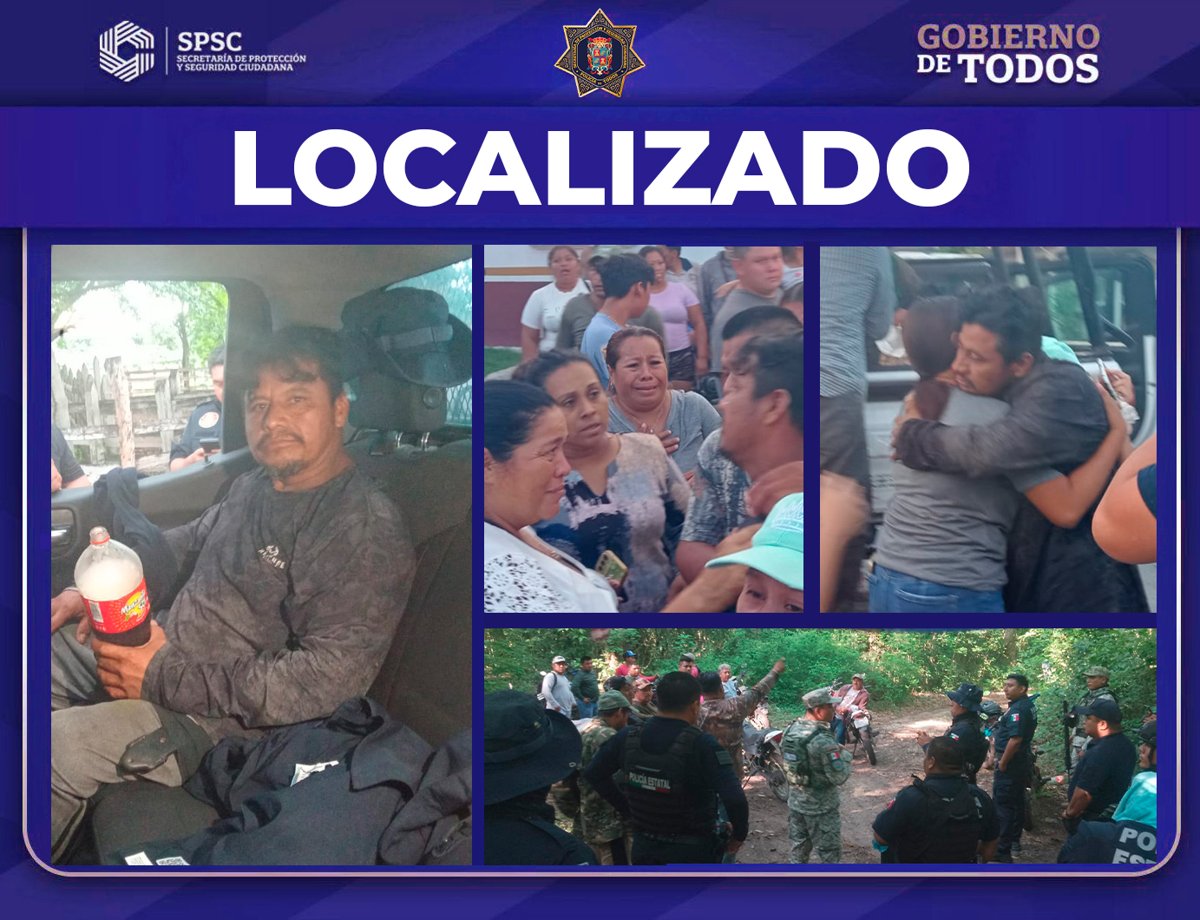 LOCALIZAN A PERSONA EXTRAVIADA EN EL EJIDO DE SILVITUC, ESCÁRCEGA