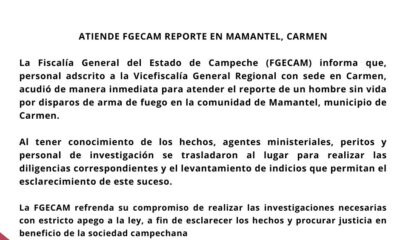 ATIENDE FGECAM REPORTE EN MAMANTEL, CARMEN