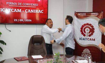 SE ESTABLECE CONVENIO ENTRE EL ICATCAM Y LA CANIRAC