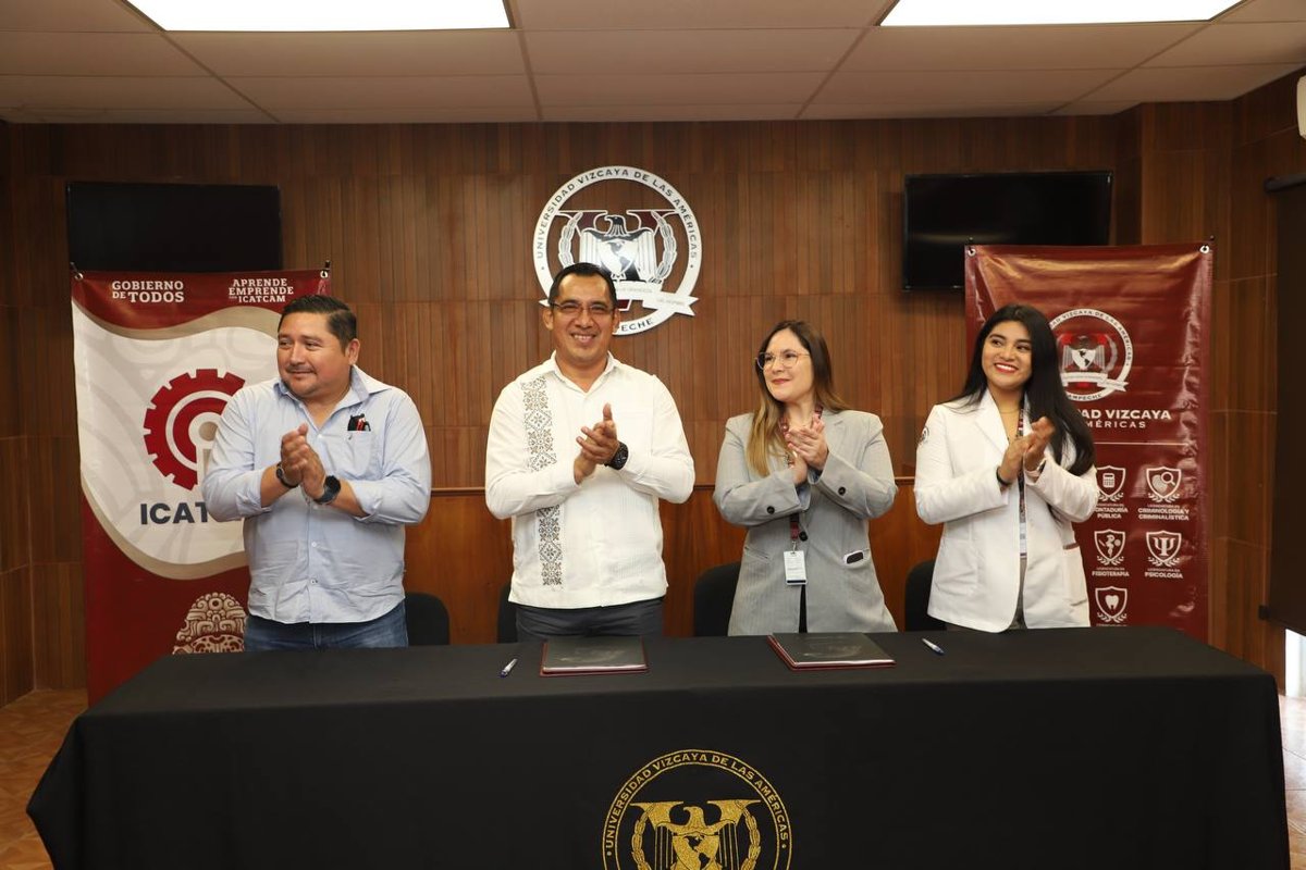POR MÁS CURSOS QUE BENEFICIEN LA CAPACITACIÓN PARA Y EN EL TRABAJO, ICATCAM ESTABLECE CONVENIO CON LA UNIVERSIDAD VIZCAYA DE CAMPECHE