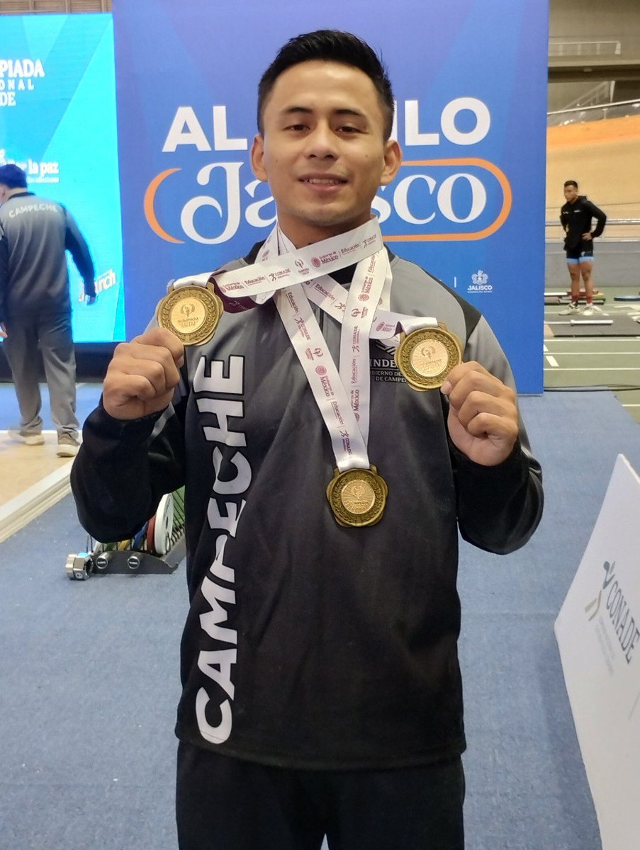LLUVIA DE MEDALLAS PARA CAMPECHE, 10 DE ORO, 6 DE PLATA Y 3 DE BRONCE, EN LA ON DE HALTEROFILIA