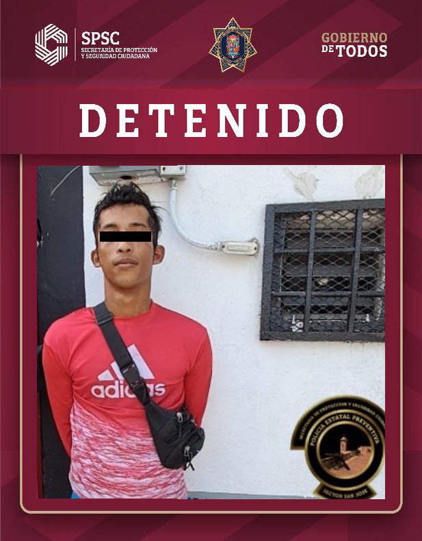 DETIENEN A SUJETO POR POSESIÓN DE SUSTANCIAS PROHIBIDAS EN LA COLONIA SAN ARTURO