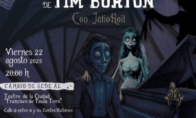 PIANO CINEMA “MÚSICA DE PELICULAS DE TIM BURTON” SE TRASLADA AL TEATRO FRANCISCO DE PAULA TORO