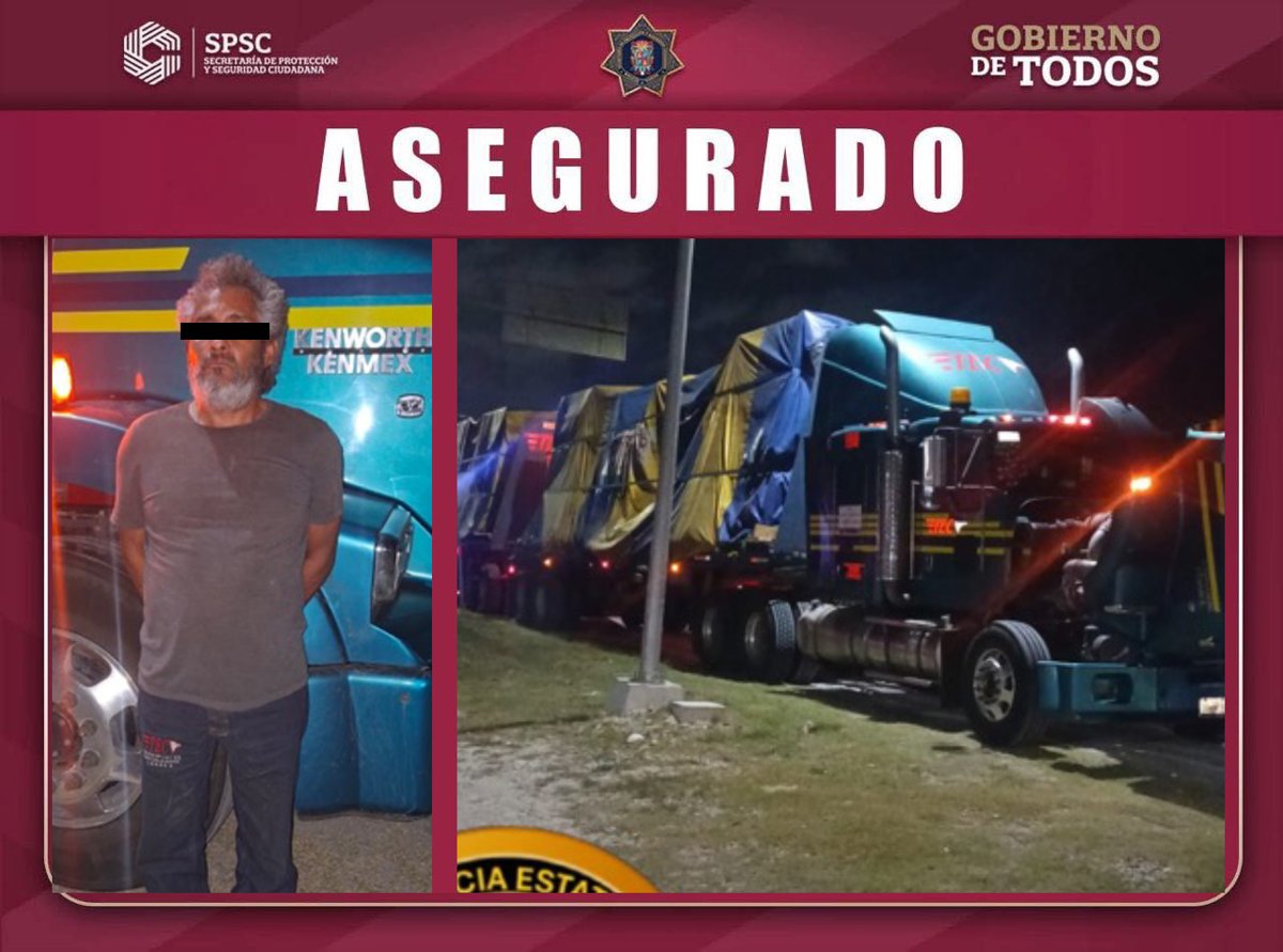 TRACTOCAMIÓN CON REPORTE DE ROBO ASEGURADO EN CIUDAD DEL CARMEN