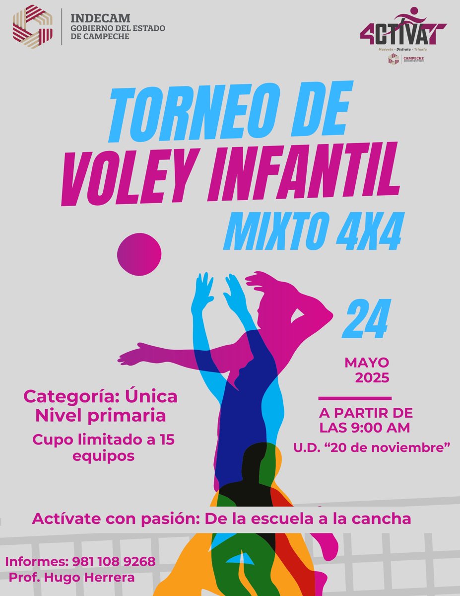 IMPULSAN EL DEPORTE DESDE LA INFANCIA CON TORNEO DE VOLEIBOL INFANTIL MIXTO 4X4